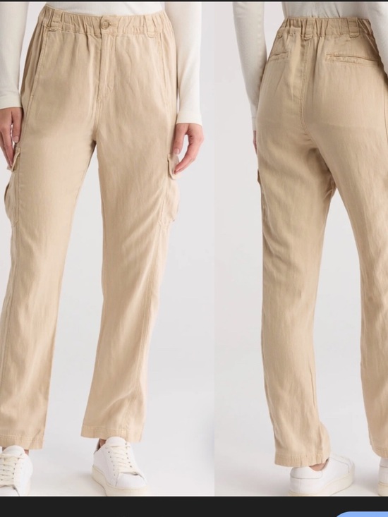 Faherty Pants - Faherty Women's Straight-Leg Cargo Pants in Light Khaki